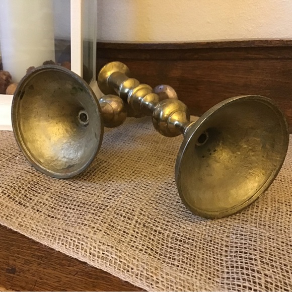 Heavy vintage candle holders. - Picture 4 of 5